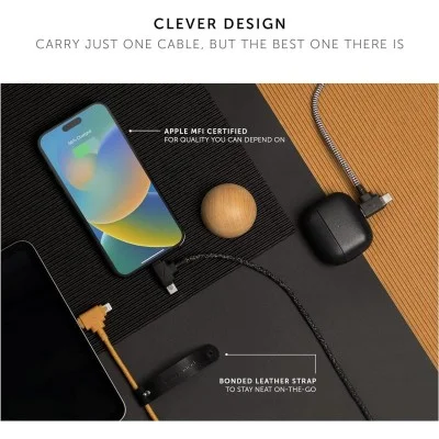 Native Union Belt Cable Duo Usb-C To Usb-C/ Lightning 1.8M - Cosmos